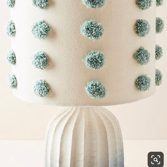 Anthropologie Other - Anthropologie tufted Amal bungalow Pom Pom boho lampshade